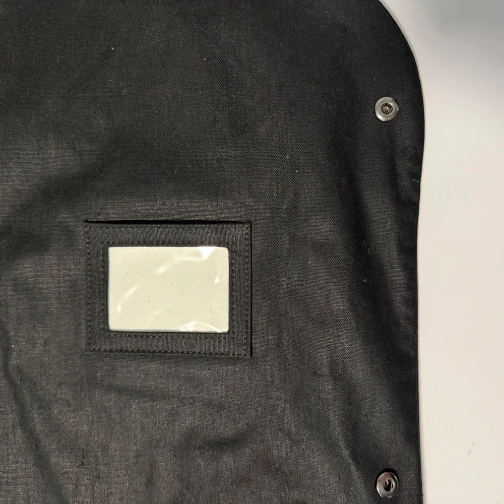 Chanel Black Canvas Garment Bag Foldable Travel Suit Cover with Logo 39x23